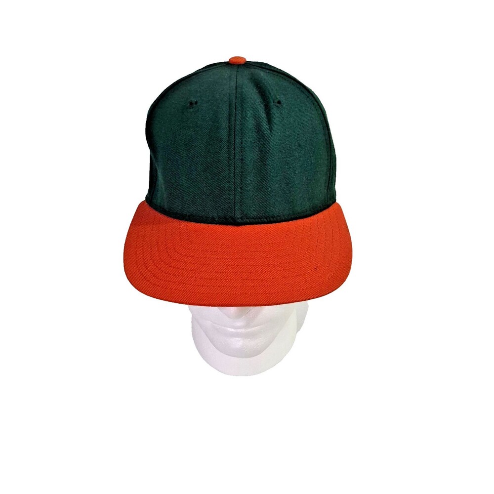 VTG DeLong Brand two-tone wool snapback hat Miami Hurricanes